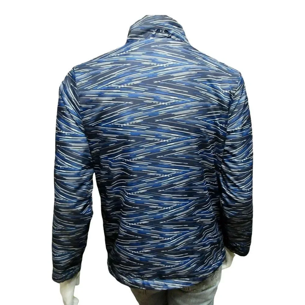 Swiss+Tech Blue Wave Pattern Full Zip Collar Casual Ski Jacket Boys XL 14-16